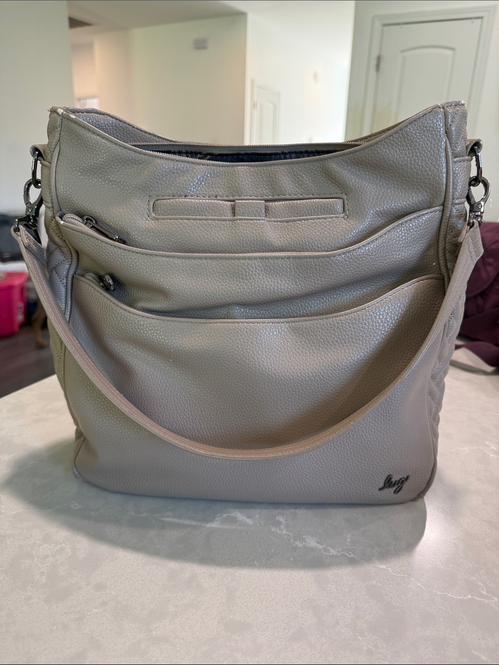 Lug Classic VL (Vegan Leather) Messenger Bag Cable Car, Sand Taupe